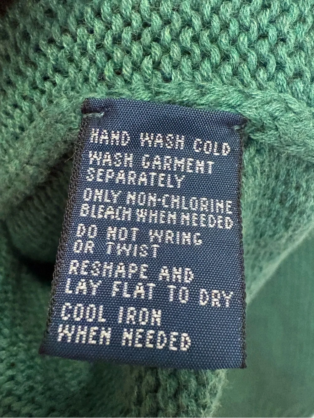 Polo by Ralph Lauren Men’s Green V-Neck Cotton Sweater